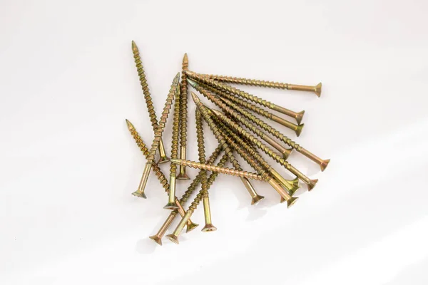 Screws White Background — Stock Photo, Image