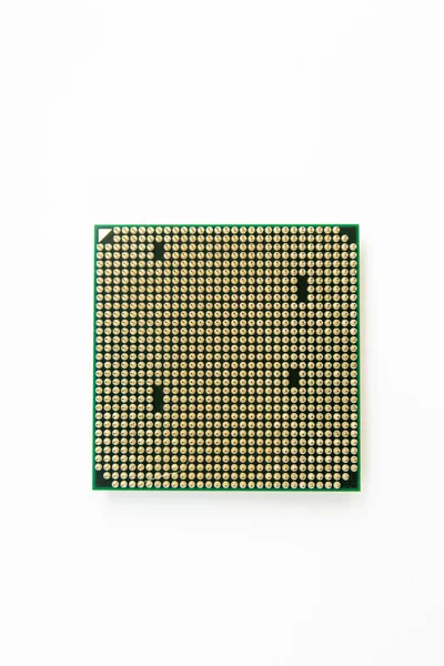Számítógép Processzor Fehér Háttérrel — Stock Fotó