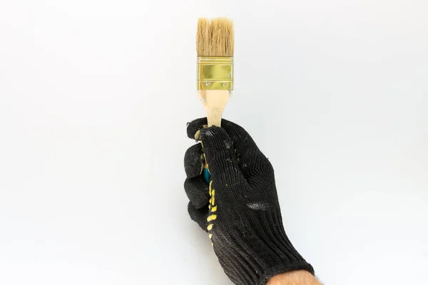 Brush Painting Hand Man — Stock Photo, Image