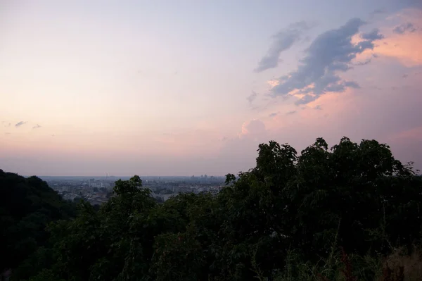 Schöner Himmel Bei Sonnenuntergang Mit Wolken — Stockfoto