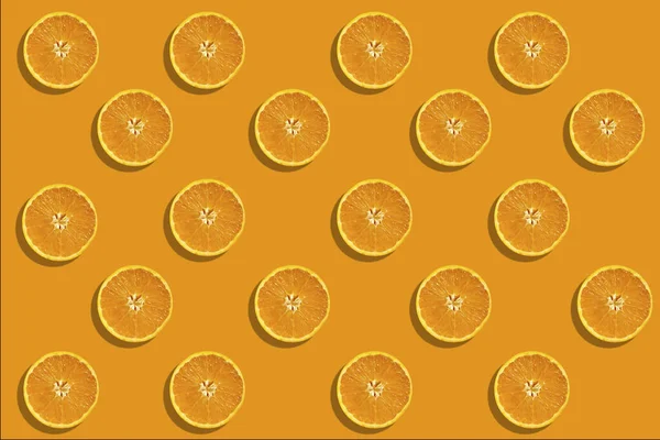 Textura de los círculos naranjas sobre un fondo naranja — Foto de Stock