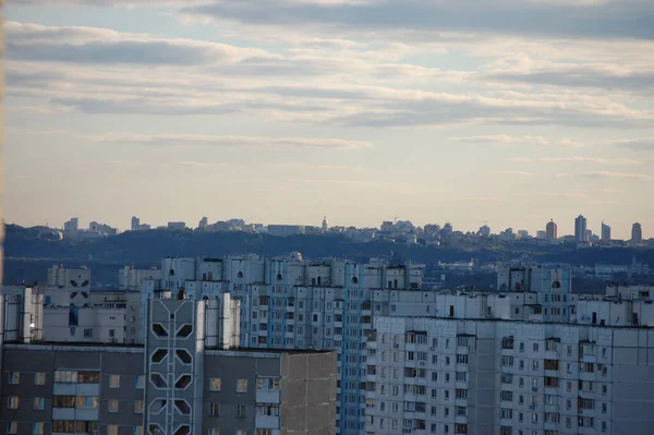 Pohled Bytové Domy Město Výšky — Stock fotografie