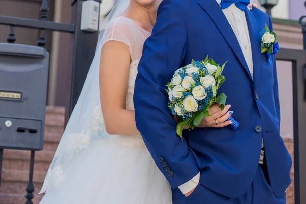 Bride Groom Veranda House — Stock Photo, Image