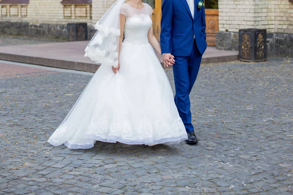 Bride Groom Together Park — Stock Photo, Image