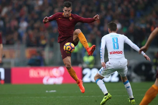 Serie A League match som Roma mot Napoli — Stockfoto