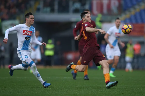 Serie A League match som Roma mot Napoli — Stockfoto