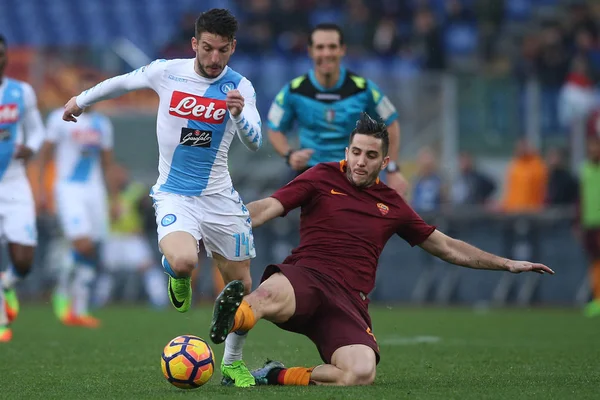 Serie A League match som Roma mot Napoli — Stockfoto