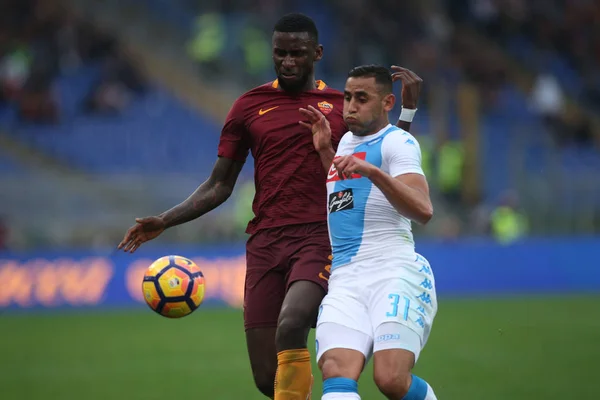 Serie A League match som Roma mot Napoli — Stockfoto