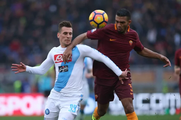 Serie A League match som Roma mot Napoli — Stockfoto