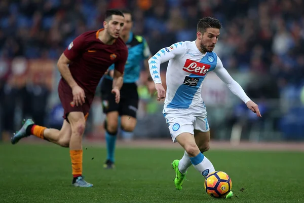 Serie A League match som Roma mot Napoli — Stockfoto