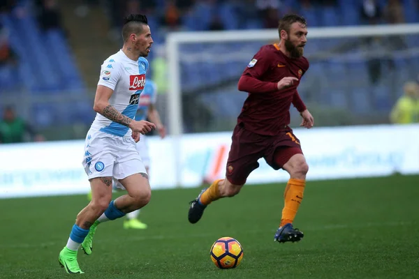 Serie A League match som Roma mot Napoli — Stockfoto