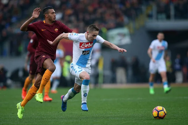 Jogo da Serie A League AS Roma vs Napoli — Fotografia de Stock