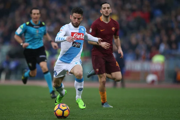 Serie A League match som Roma mot Napoli — Stockfoto