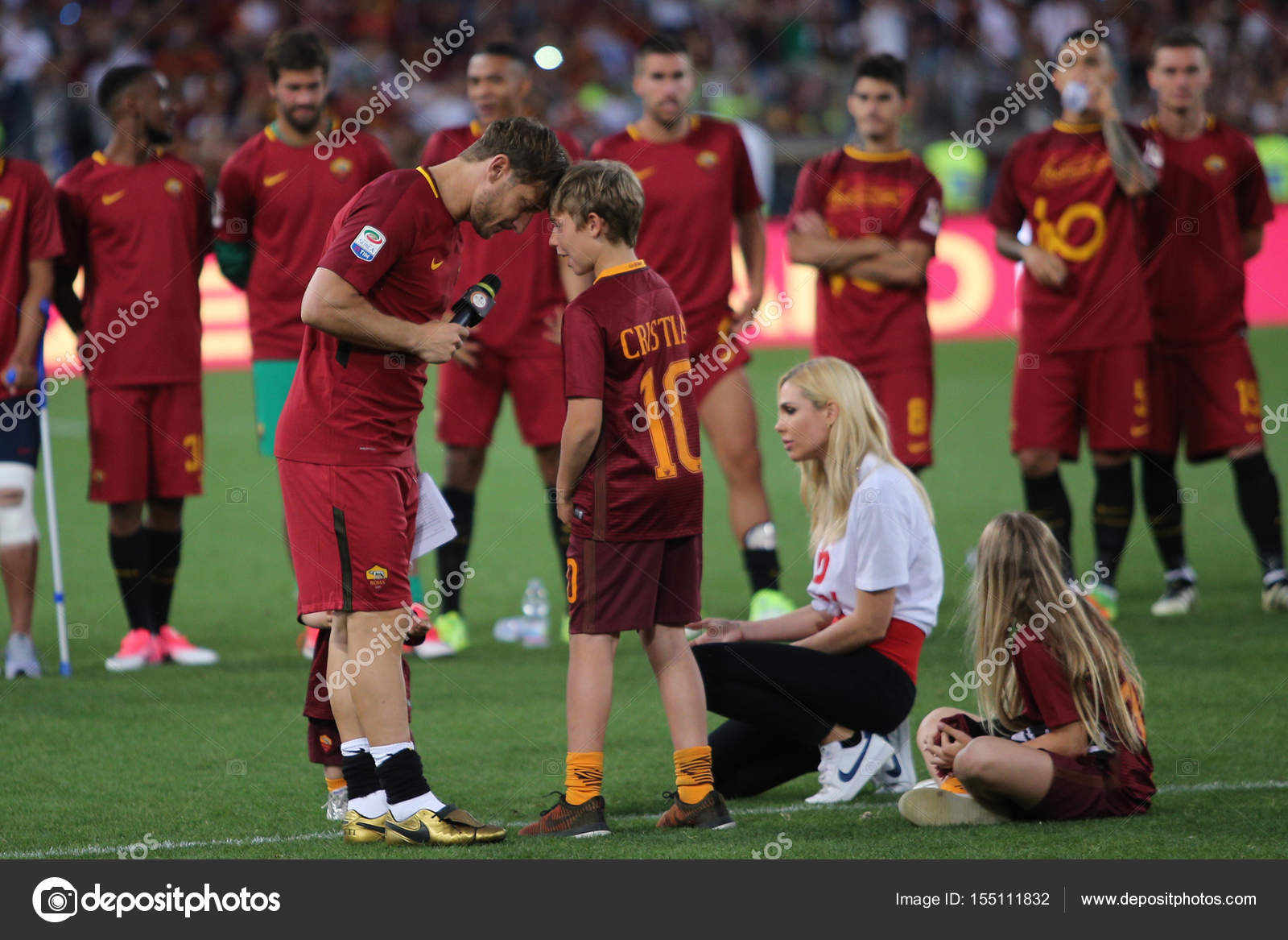 SERIE a FOOTBALL MATCH AS ROMA VS GENOA FC at OLYMPIC STADIUM in