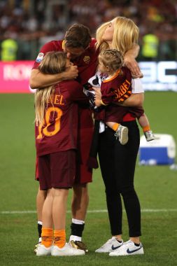 Seria A Ligi maçı Roma vs Cenova - Son maç Francesco Totti
