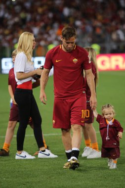 Seria A Ligi maçı Roma vs Cenova - Son maç Francesco Totti