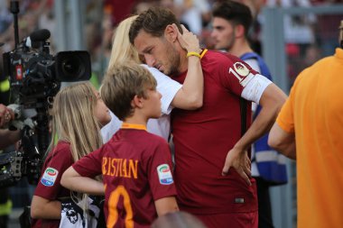 Seria A Ligi maçı Roma vs Cenova - Son maç Francesco Totti