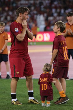 Seria A Ligi maçı Roma vs Cenova - Son maç Francesco Totti