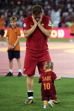 Seria A Ligi maçı Roma vs Cenova - Son maç Francesco Totti