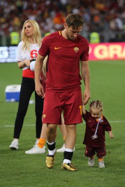 Seria A Ligi maçı Roma vs Cenova - Son maç Francesco Totti