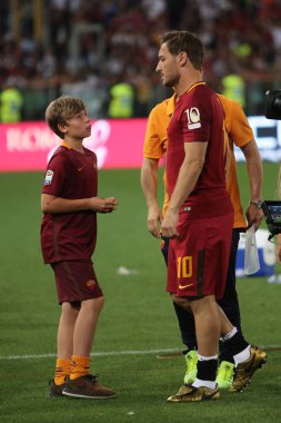Seria A Ligi maçı Roma vs Cenova - Son maç Francesco Totti