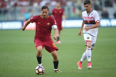 Seria A lig maçı olarak Roma Rakip Genoa - son maç Francesco Tot