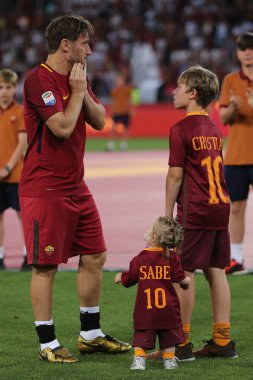 Seria A Ligi maçı Roma vs Cenova - Son maç Francesco Totti