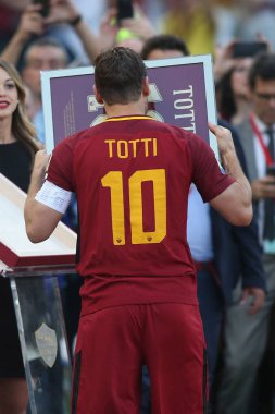Seria A Ligi maçı Roma vs Cenova - Son maç Francesco Totti