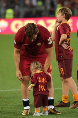 Seria A Ligi maçı Roma vs Cenova - Son maç Francesco Totti