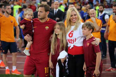 Seria A Ligi maçı Roma vs Cenova - Son maç Francesco Totti