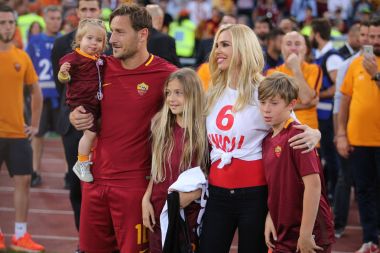 Seria A Ligi maçı Roma vs Cenova - Son maç Francesco Totti