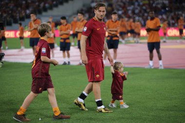 Seria A Ligi maçı Roma vs Cenova - Son maç Francesco Totti
