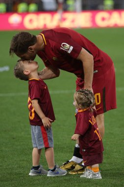 Seria A Ligi maçı Roma vs Cenova - Son maç Francesco Totti