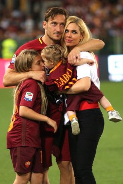 Seria A Ligi maçı Roma vs Cenova - Son maç Francesco Totti