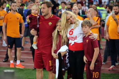 Seria A Ligi maçı Roma vs Cenova - Son maç Francesco Totti