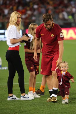 Seria A Ligi maçı Roma vs Cenova - Son maç Francesco Totti