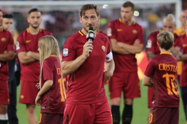 Seria A Ligi maçı Roma vs Cenova - Son maç Francesco Totti