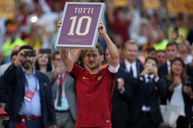 Seria A Ligi maçı Roma vs Cenova - Son maç Francesco Totti