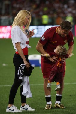 Seria A Ligi maçı Roma vs Cenova - Son maç Francesco Totti