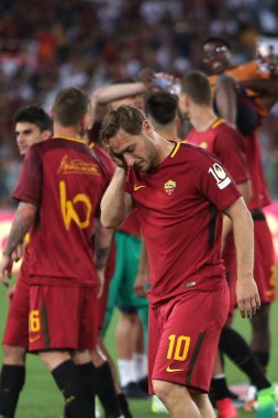 Seria A Ligi maçı Roma vs Cenova - Son maç Francesco Totti