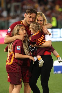 Seria A Ligi maçı Roma vs Cenova - Son maç Francesco Totti