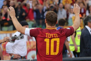 Seria A Ligi maçı Roma vs Cenova - Son maç Francesco Totti