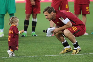 Seria A Ligi maçı Roma vs Cenova - Son maç Francesco Totti