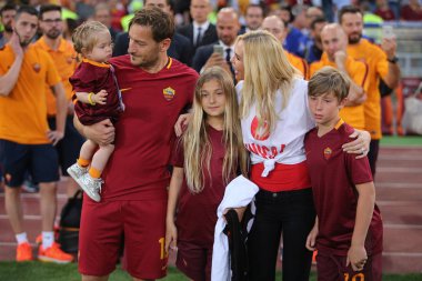 Seria A Ligi maçı Roma vs Cenova - Son maç Francesco Totti