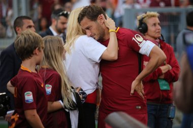 Seria A Ligi maçı Roma vs Cenova - Son maç Francesco Totti