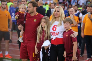 Seria A Ligi maçı Roma vs Cenova - Son maç Francesco Totti