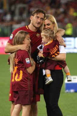 Seria A Ligi maçı Roma vs Cenova - Son maç Francesco Totti