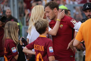Seria A Ligi maçı Roma vs Cenova - Son maç Francesco Totti