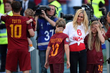 Seria A Ligi maçı Roma vs Cenova - Son maç Francesco Totti