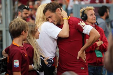 Seria A Ligi maçı Roma vs Cenova - Son maç Francesco Totti